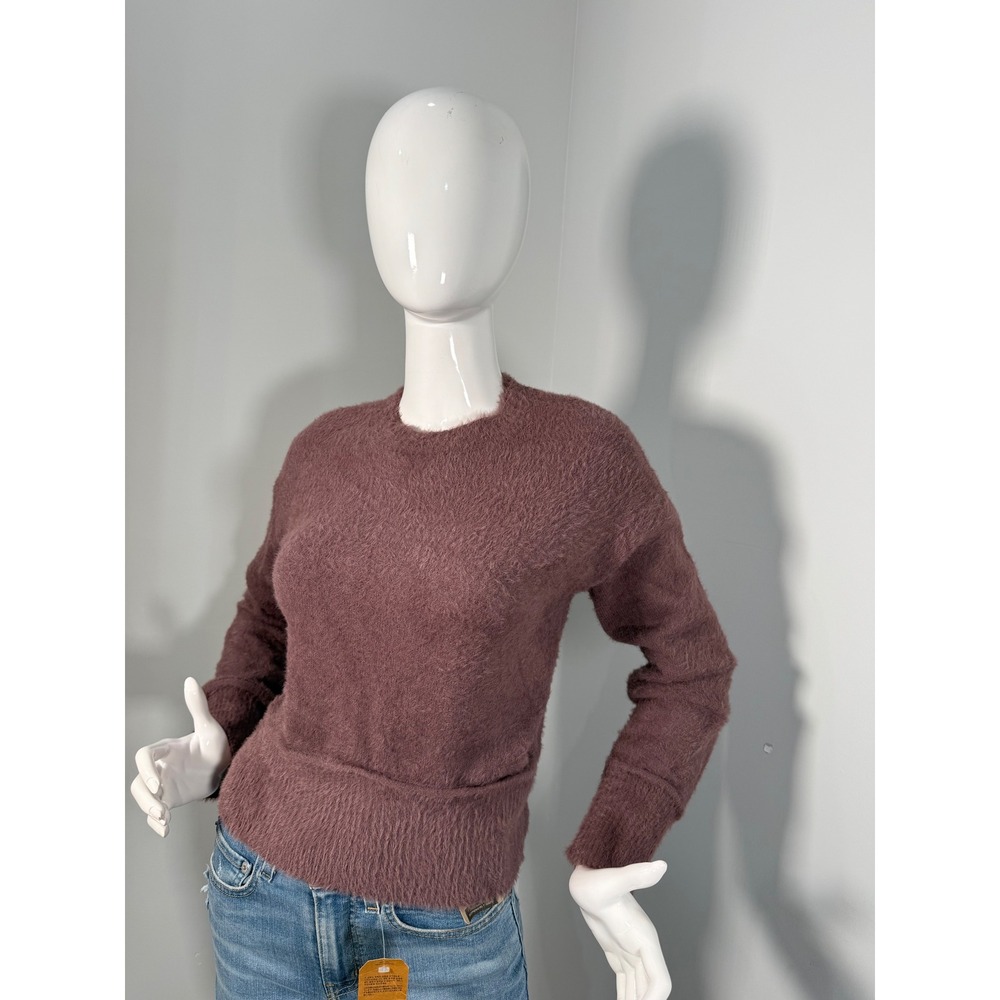 HIPPIC ROSE JUNIORS' COZY DROP-SHOULDER EYELASH‎ LUREX CREWNECK SWEATER XS - Picture 5 of 10